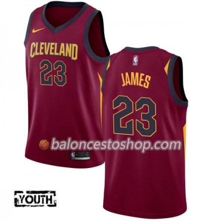 Camiseta Niños NBA Cleveland Cavaliers LeBron James 23 Nike 2017-18 Rojo Swingman Camiseta Niños NBA Cleveland Cavaliers LeBron James 23 Nike 2017-18 Rojo Swingman